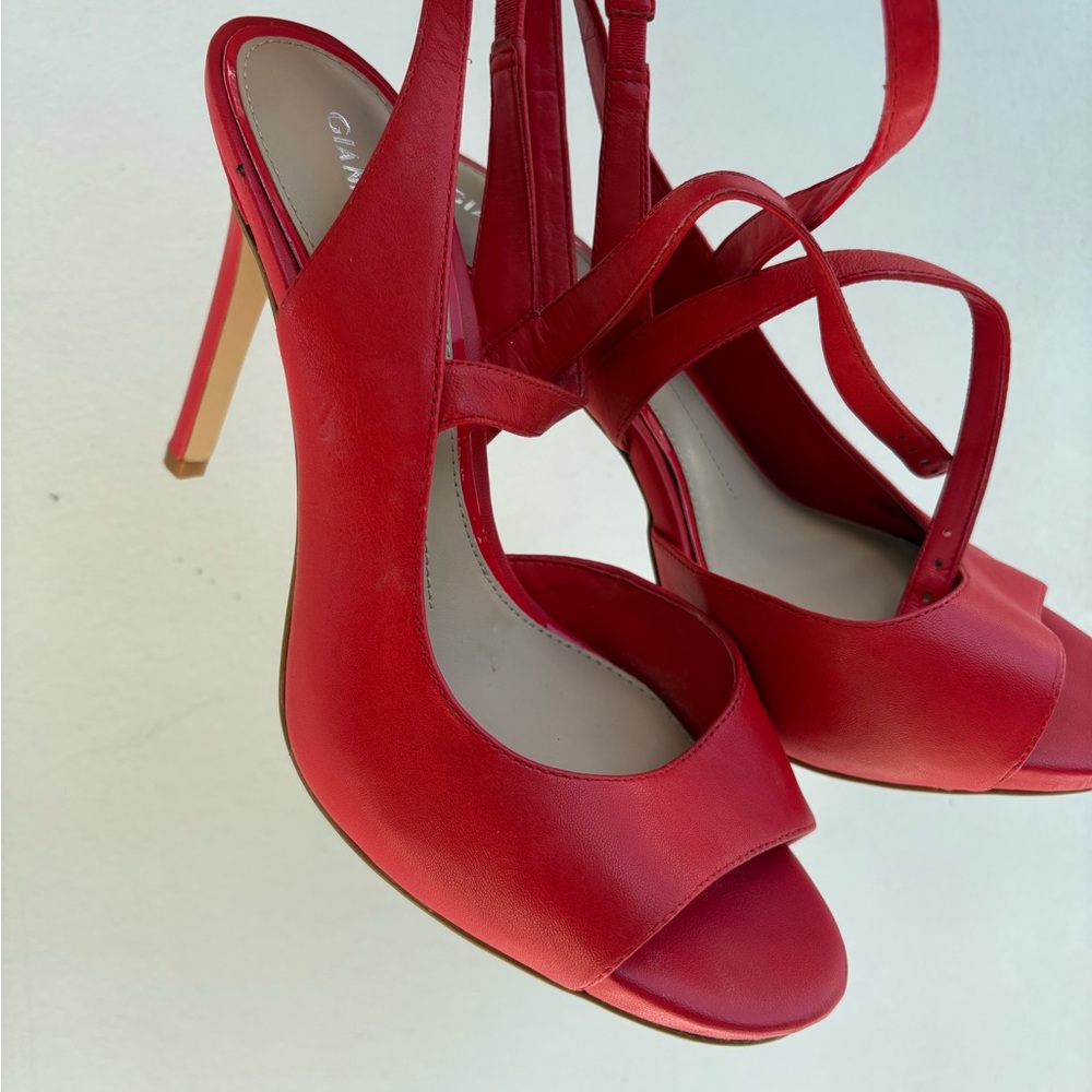 Gianni Bini Red Suede Heels with Stiletto Design